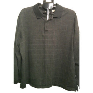 Haggar Clothing Men's XXL Dark Gray Collared Casual Dress Shirt